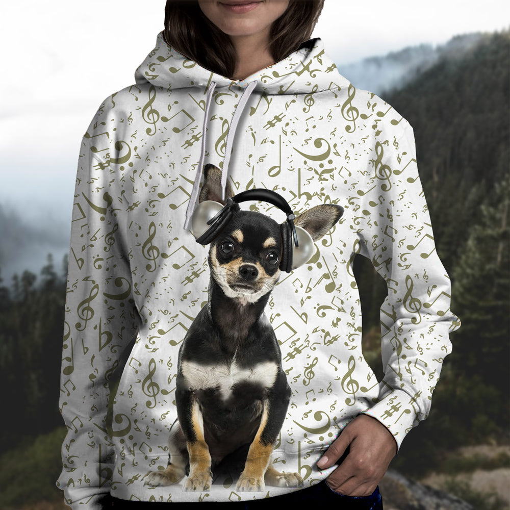 Great Music With Chihuahua Unisex Hoodie