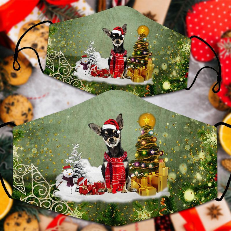 Chihuahua Merry Christmas Face Mask