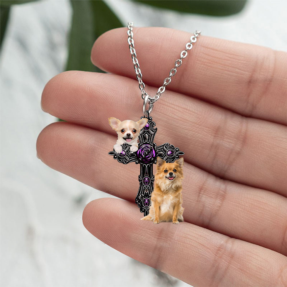 Chihuahua_01 Pray For God Stainless Steel Necklace