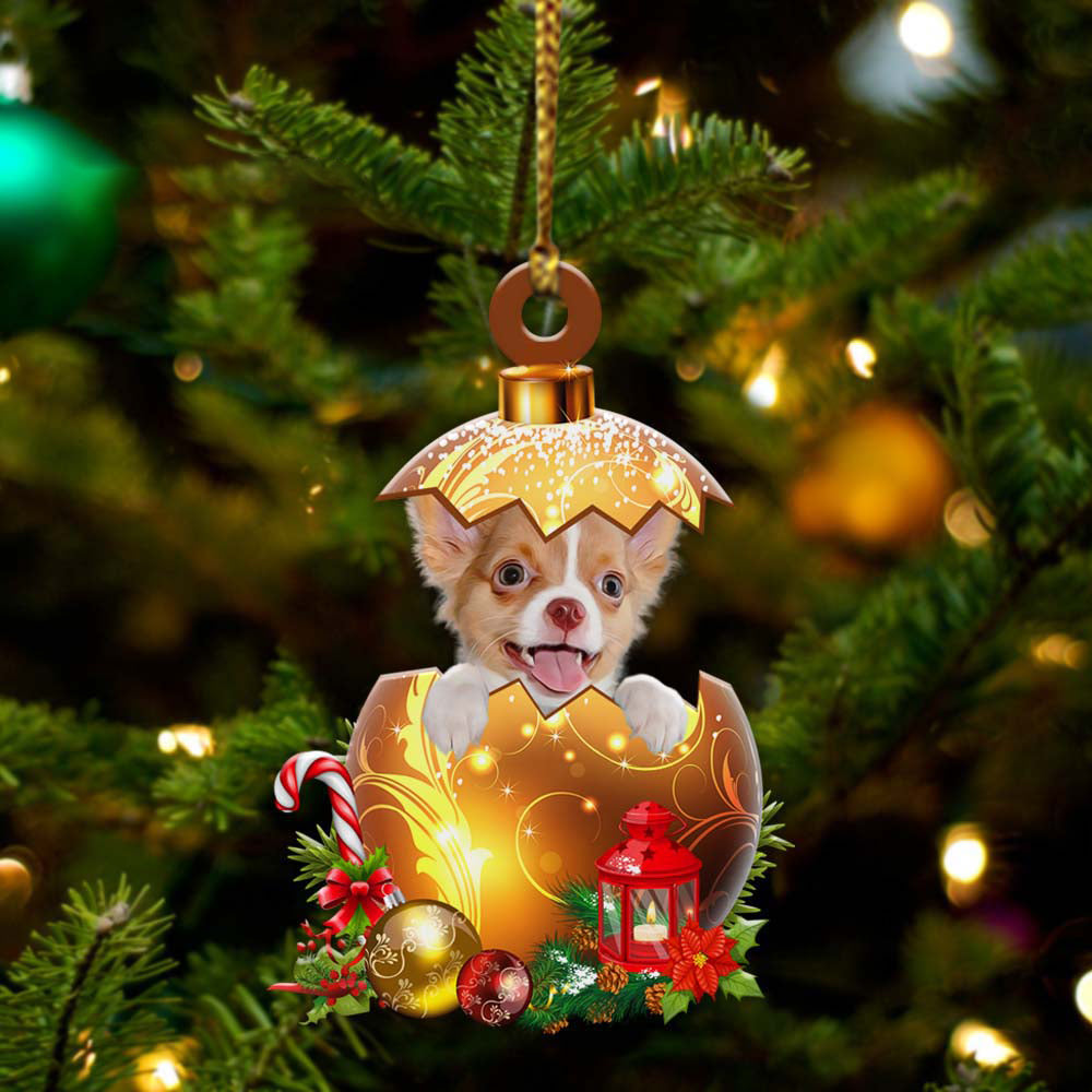 Chihuahua 03In Golden Egg Christmas Ornament