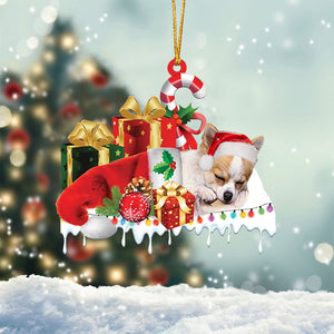 Chihuahua Merry Christmas Hanging Ornament-0211