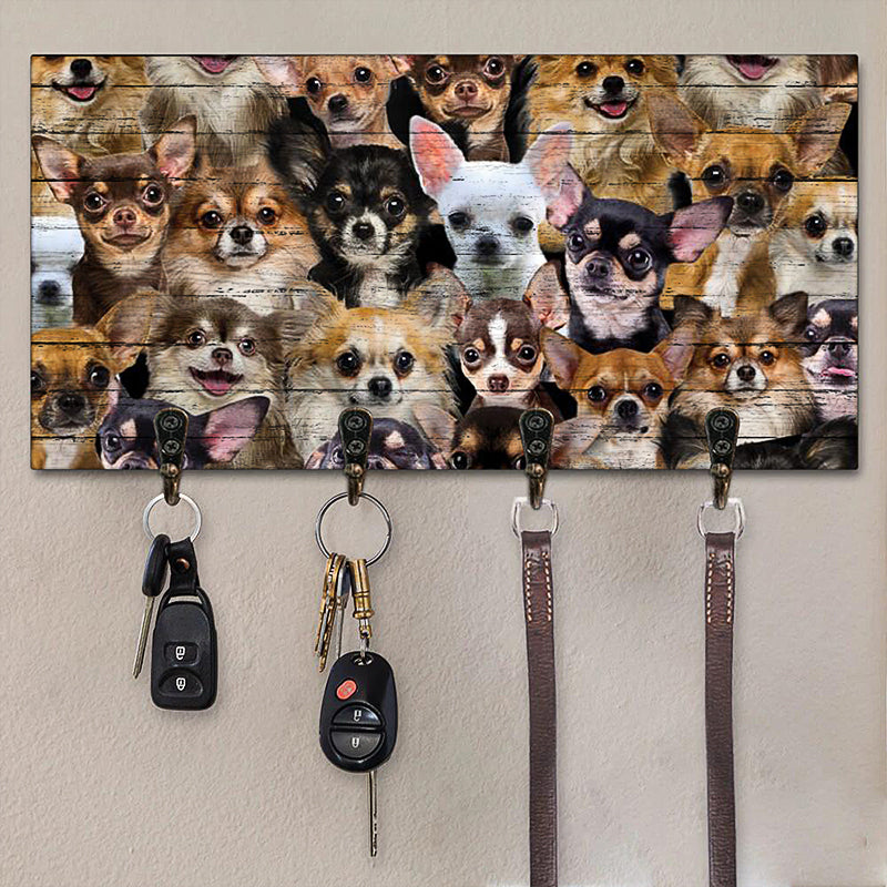 A Bunch Of Chihuahuas Key Hanger