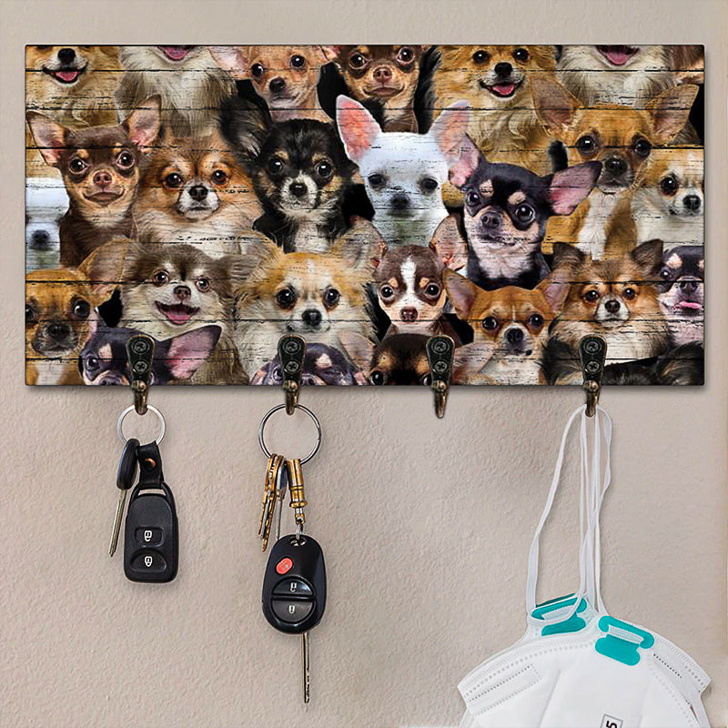 A Bunch Of Chihuahuas Key Hanger