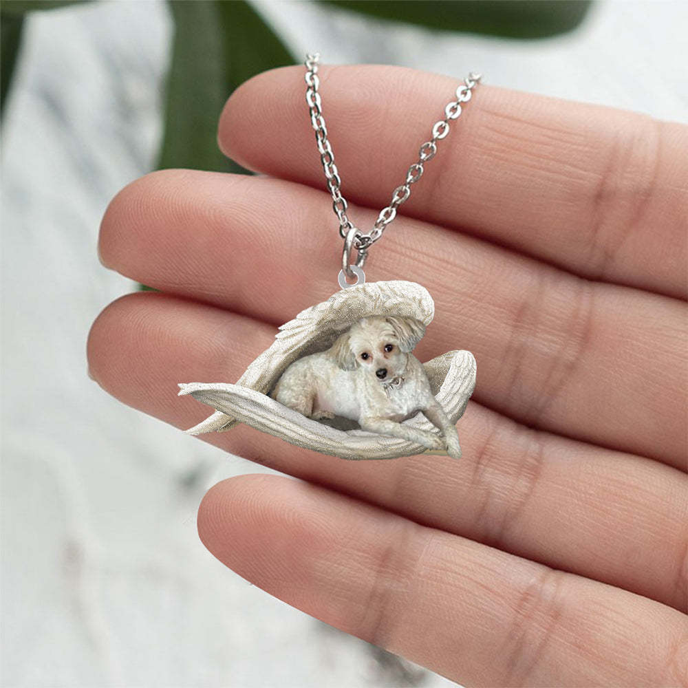 Chinese Crested02 Sleeping Angel Stainless Steel Necklace