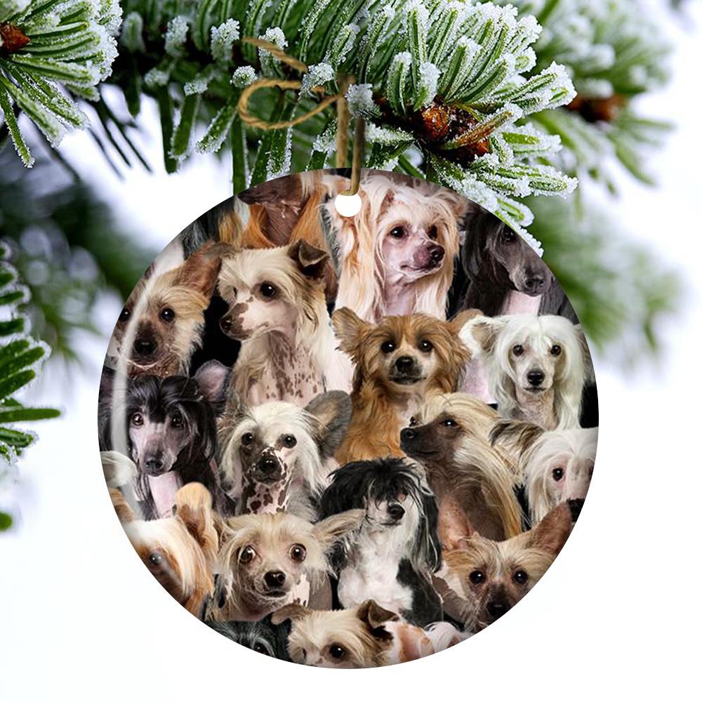 A Bunch Of Chinese Cresteds Porcelain/Ceramic Ornament