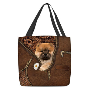 Chow Chow Holding Daisy Tote Bag