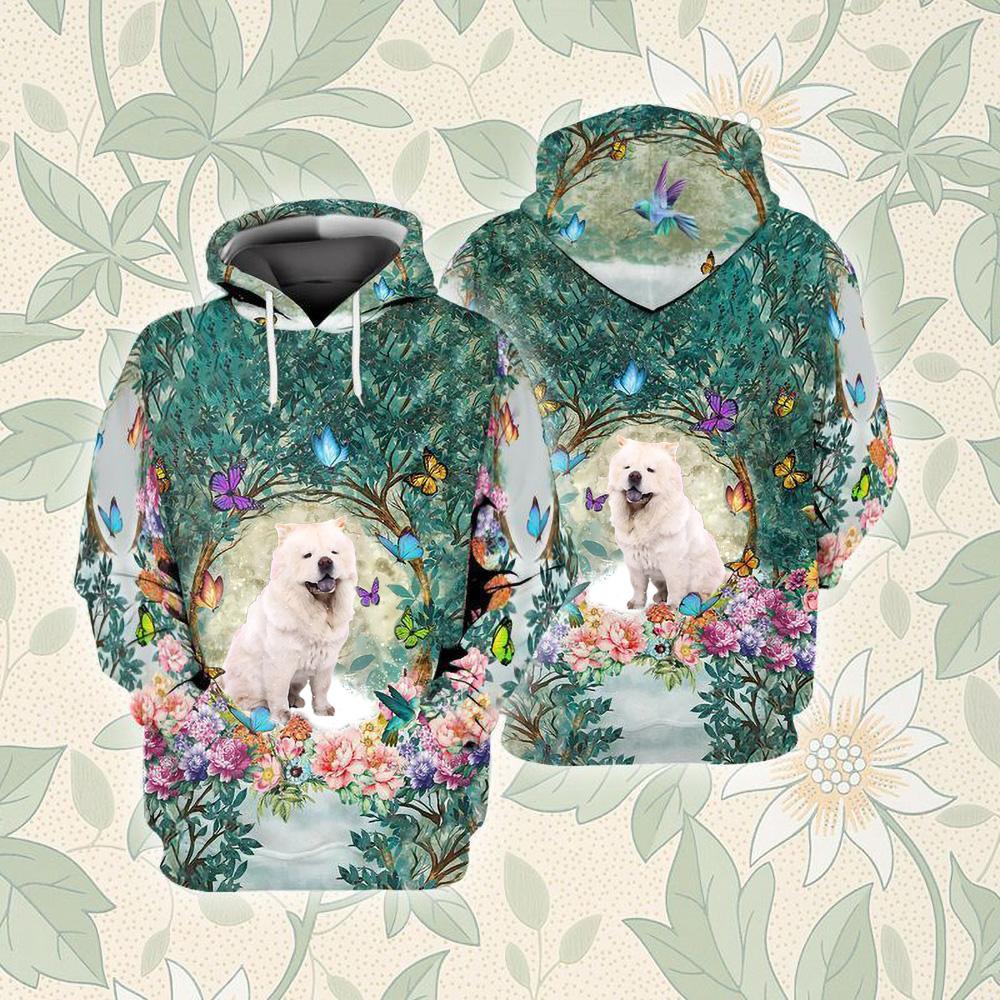 Chow Chow Among Forest Unisex Hoodie