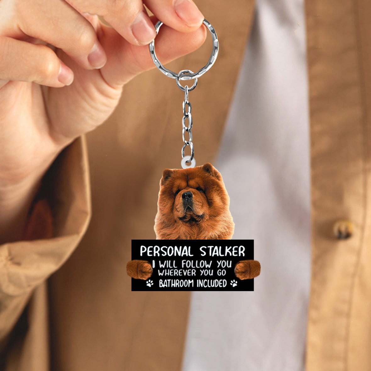 Chow Chow Personal Stalker Acrylic Keychain