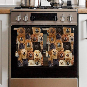 A Bunch Of Chow Chows Kitchen Towel