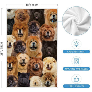 A Bunch Of Chow Chows Kitchen Towel
