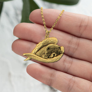 Chow chow Sleeping Angel Necklace