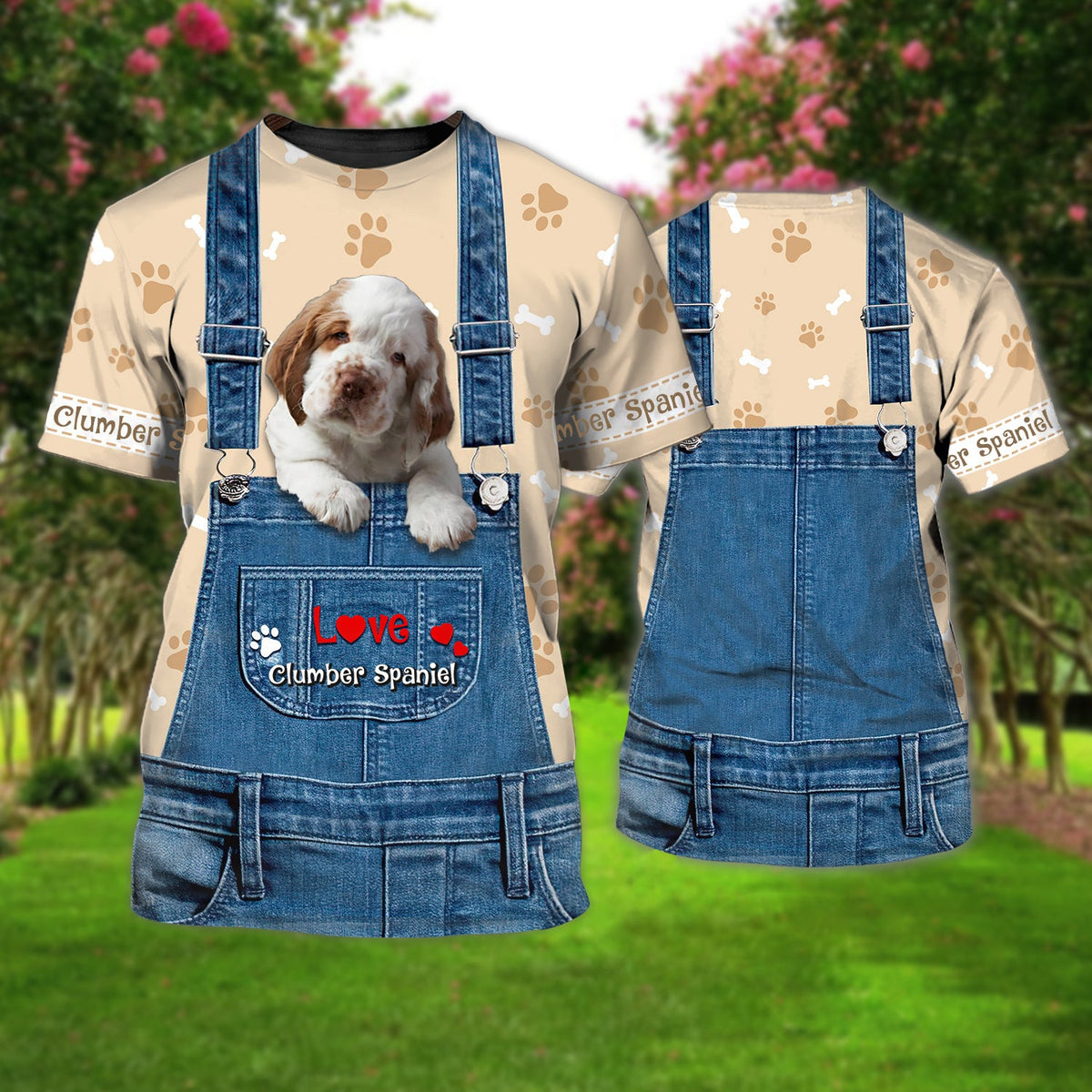Love Clumber Spaniel Cute Unisex T-shirt