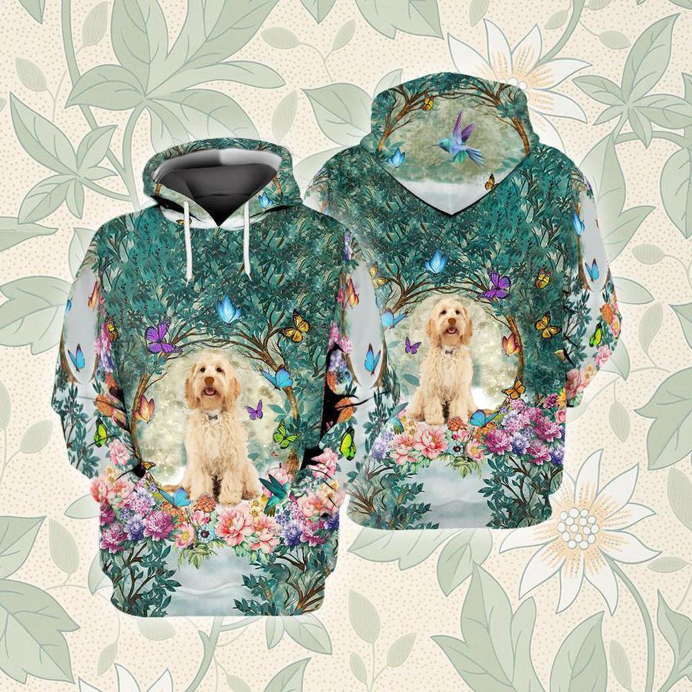 Cockapoo Among Forest Unisex Hoodie