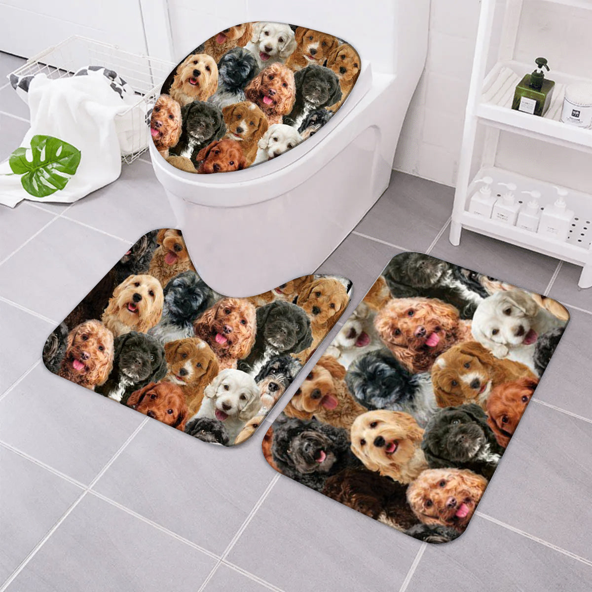 A Bunch Of Cockapoos Bathroom Mat Set