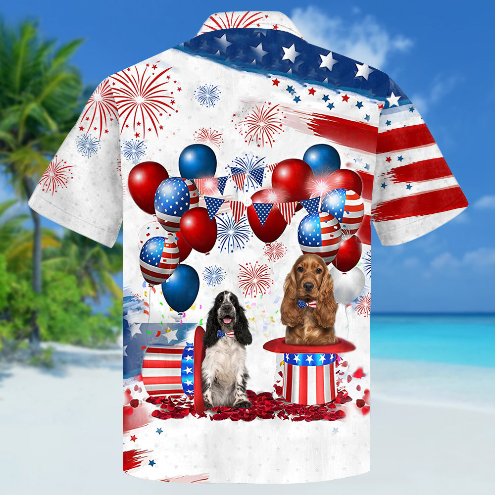 Cocker Spaniel Independence Day Hawaiian Shirt
