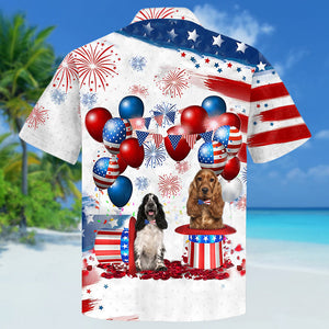 Cocker Spaniel Independence Day Hawaiian Shirt