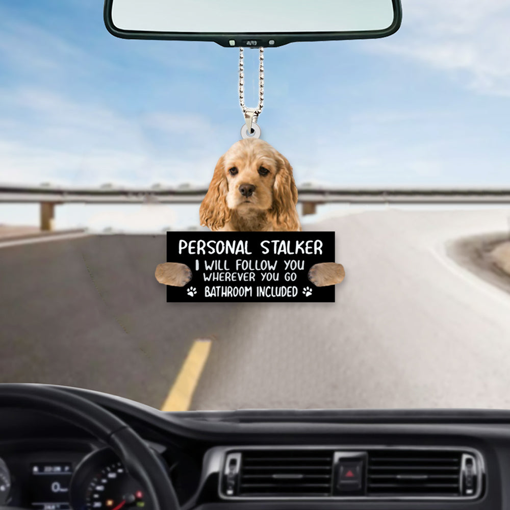 Cocker Spaniel Personal Stalker Car Hanging Ornament