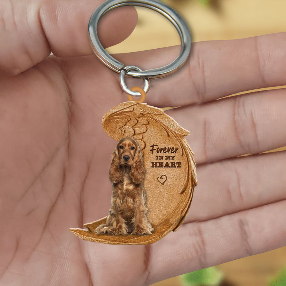 Cocker Spaniel Forever In My Heart Flat Acrylic Keychain