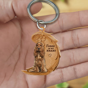 Cocker Spaniel Forever In My Heart Flat Acrylic Keychain