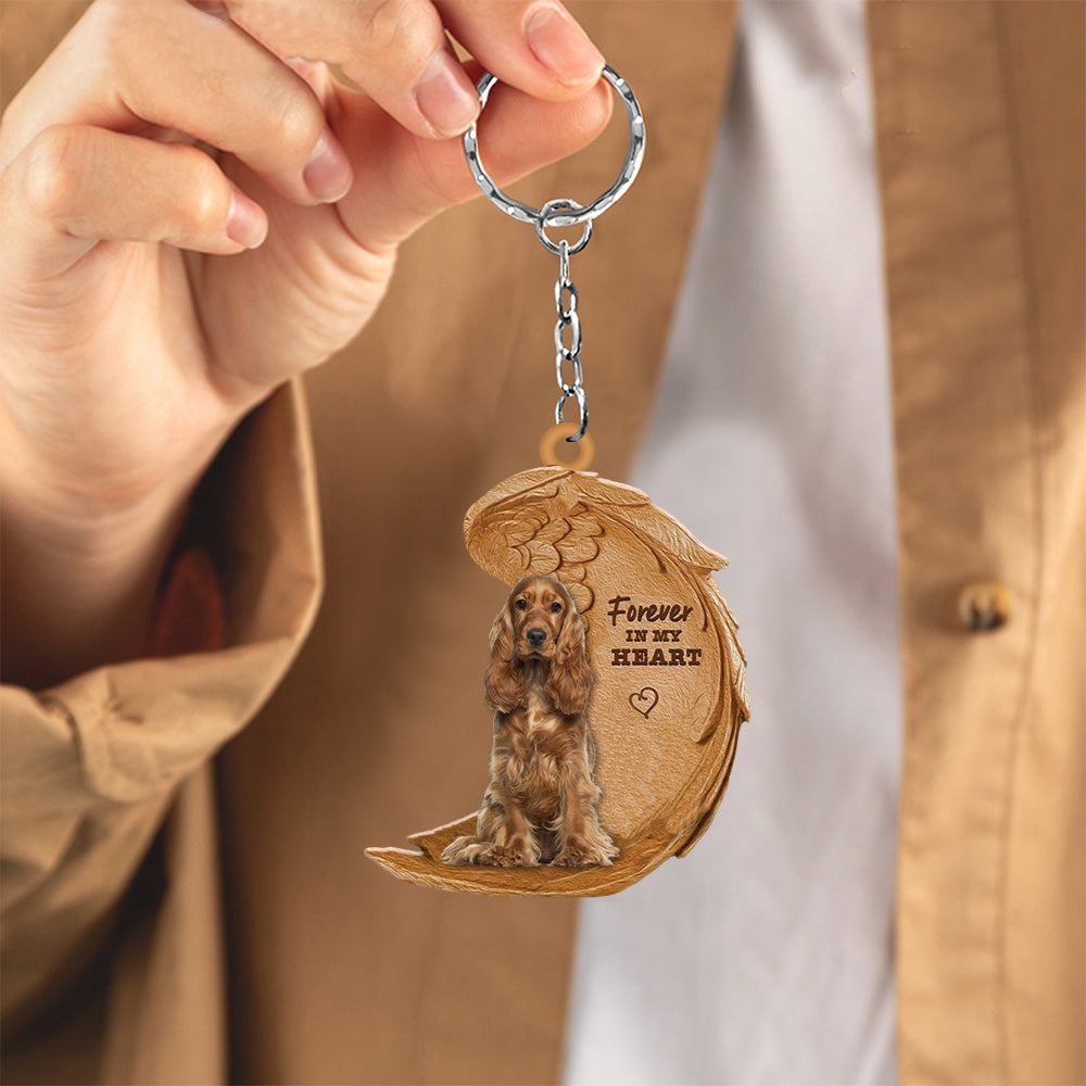Cocker Spaniel Forever In My Heart Flat Acrylic Keychain