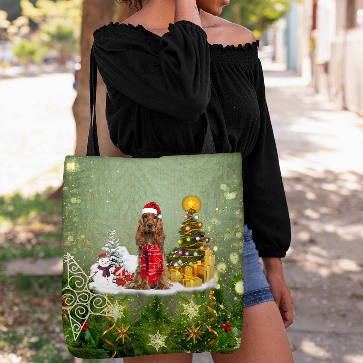 Cocker Spaniel Merry Christmas Tote Bag