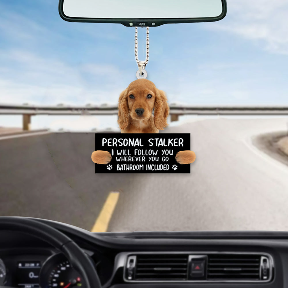 Cocker Spaniel023 Personal Stalker Car Hanging Ornament