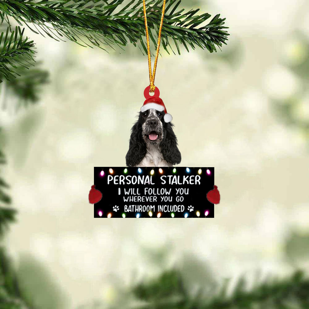 Cocker Spaniel 02 Personal Stalker Christmas Hanging Ornament