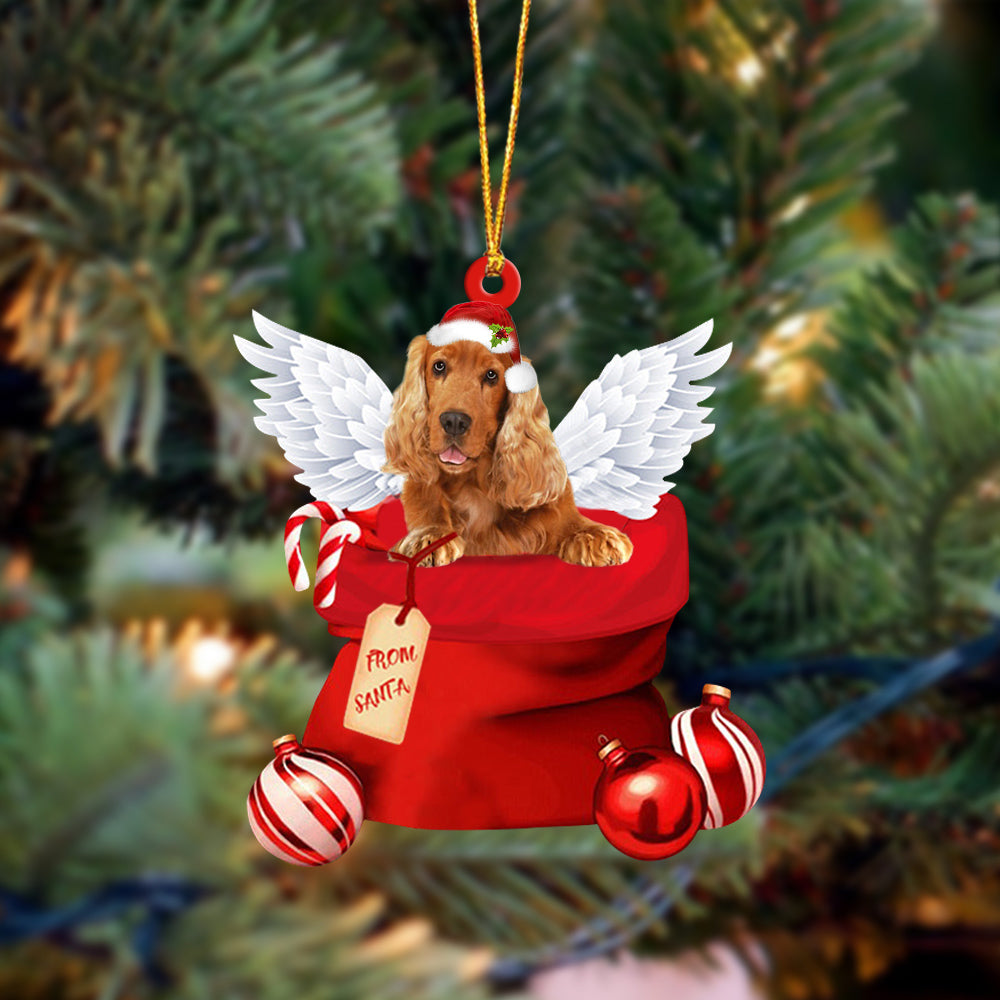 Cocker Spaniel03 Angel Gift From Santa Christmas Ornament