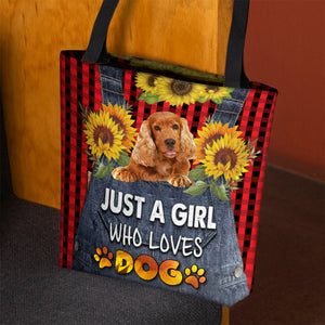 Cocker Spaniel 2-Just A Girl Who Loves Dog Tote Bag