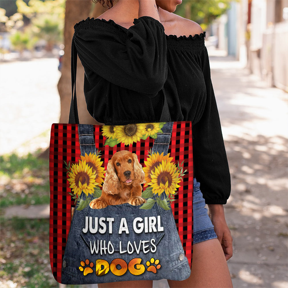Cocker Spaniel 2-Just A Girl Who Loves Dog Tote Bag
