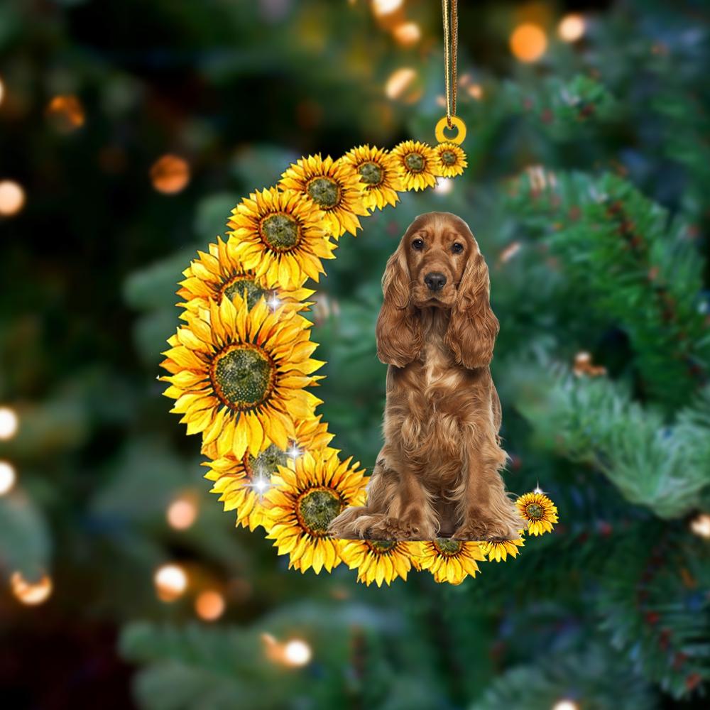 Cocker Spaniel On Sunflower Moon Ornament