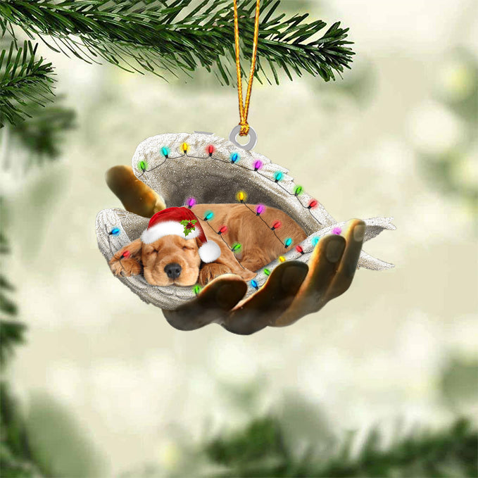 Cocker Spaniel Sleeping Angel In God Hand Christmas Ornament
