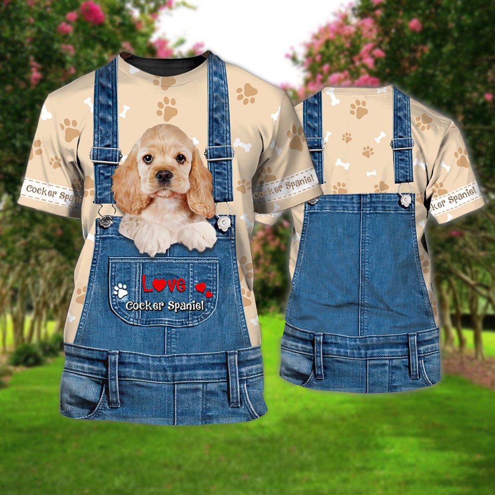Love Cocker Spaniel Cute Unisex T-shirt