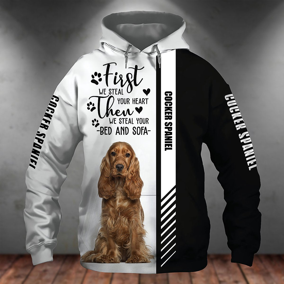 Cocker Spaniel-First We Steal Your Heart Unisex Hoodie
