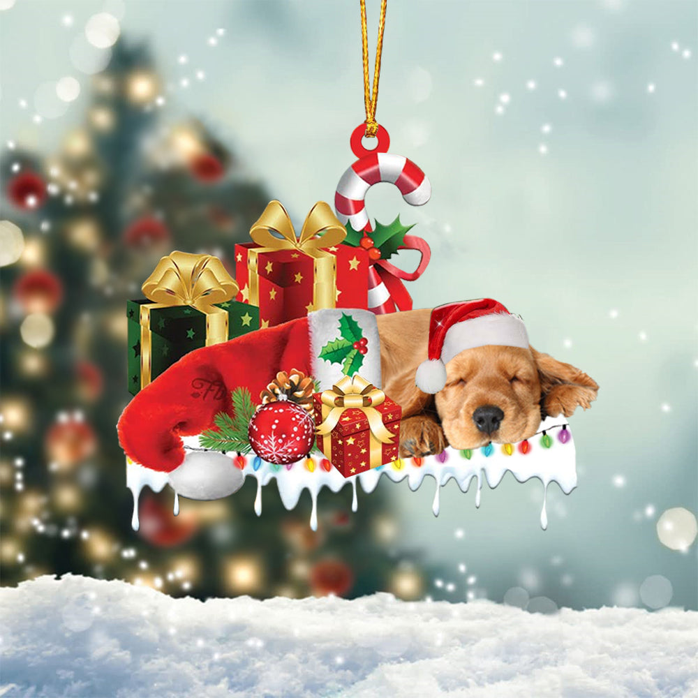 Cocker Spaniel Merry Christmas Hanging Ornament-0211