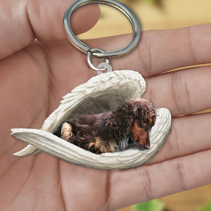 Cocker spaniel 1 Sleeping Angel Acrylic Keychain