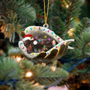 Cocker spaniel 3 Sleeping Angel In God Hand Christmas Ornament