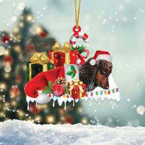 Cocker spaniel 3 Merry Christmas Hanging Ornament-0211