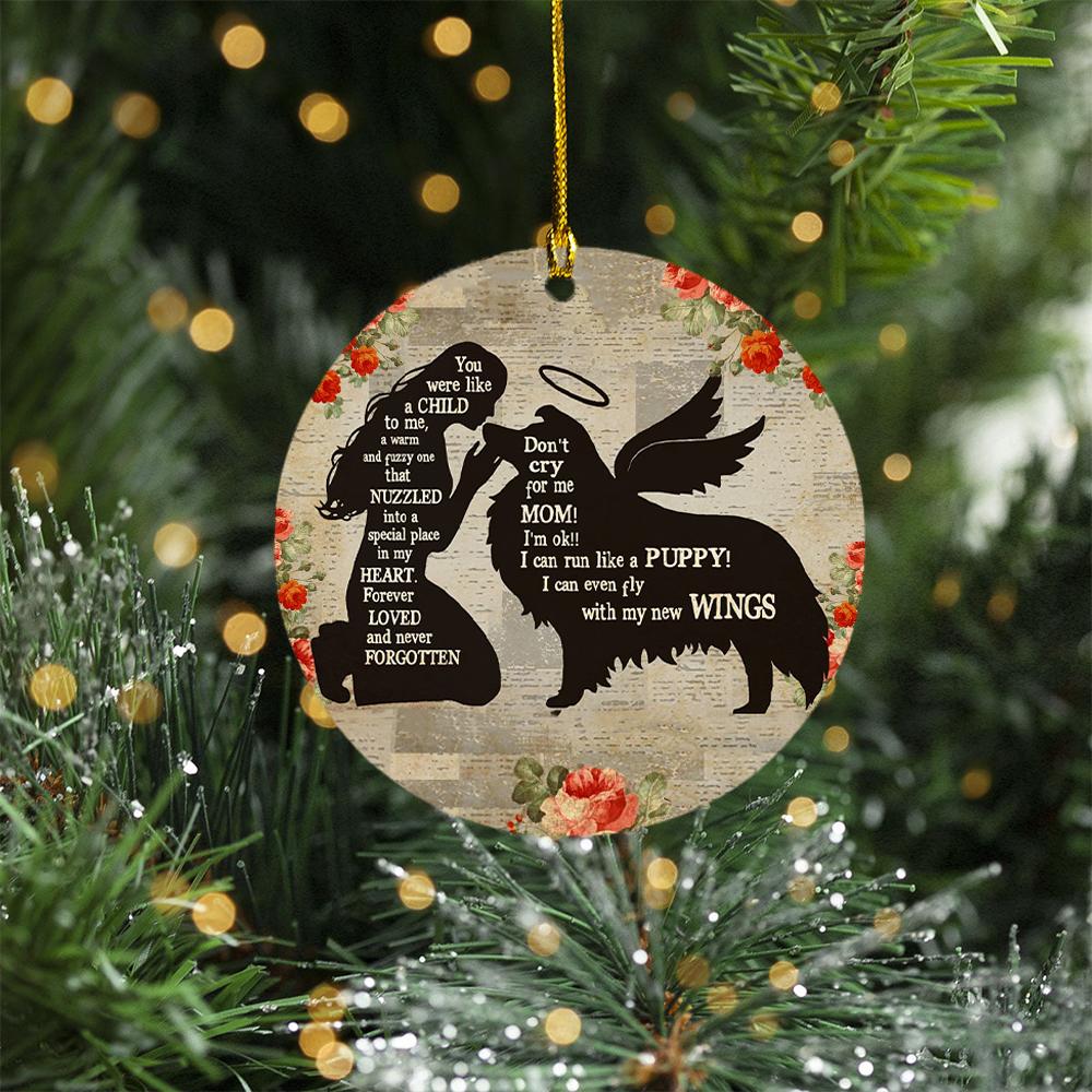 Collie Angel Memorial Ornament