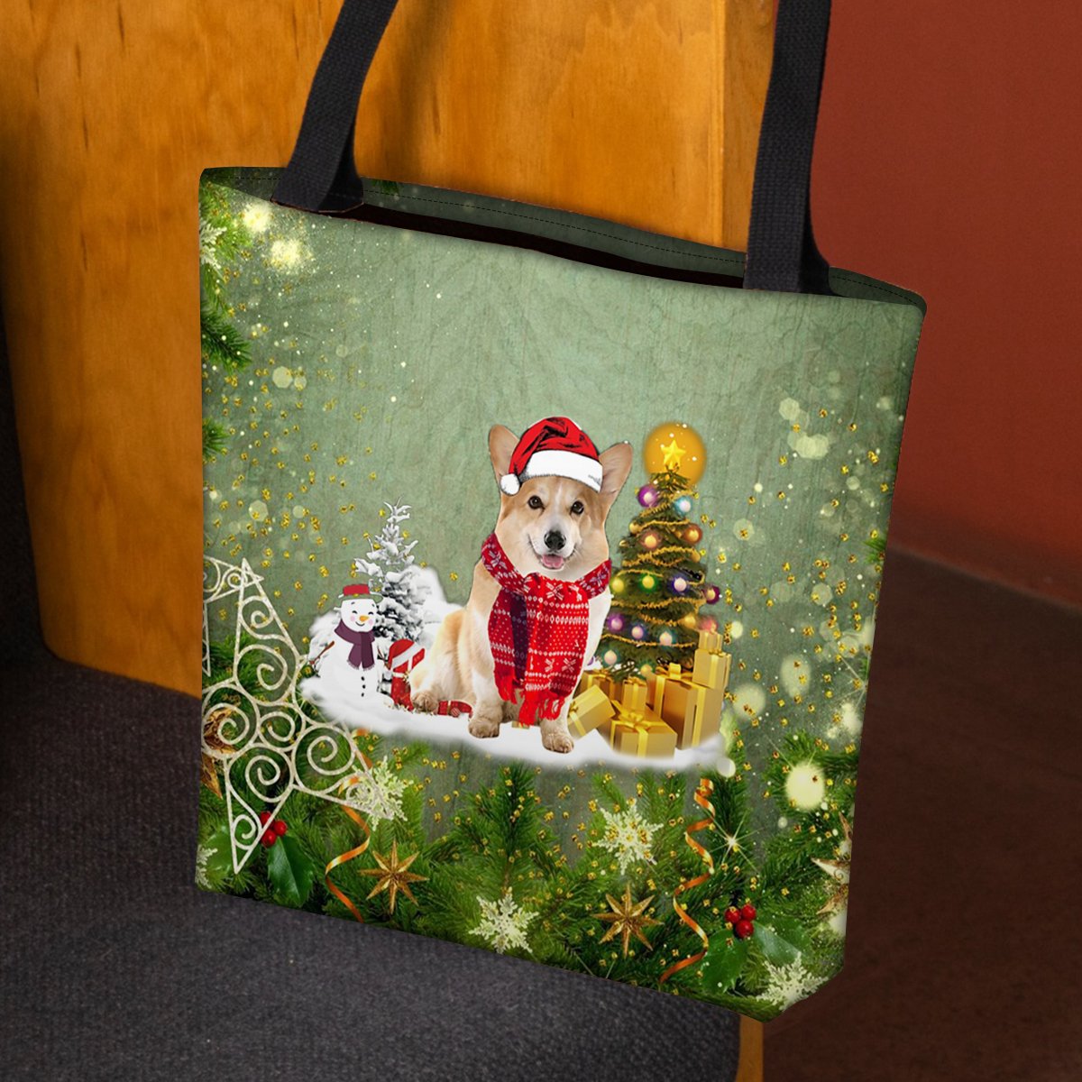 Corgi Merry Christmas Tote Bag