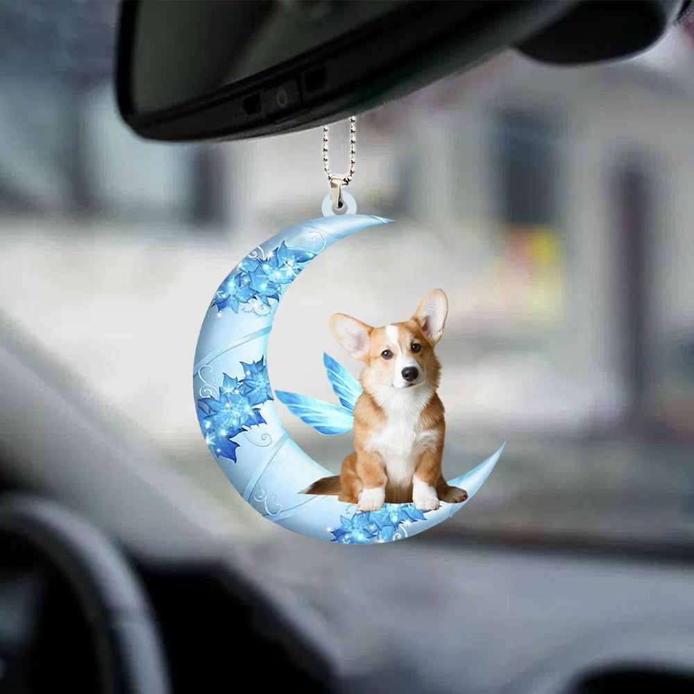 Corgi Angel From The Moon Car Hanging Ornament