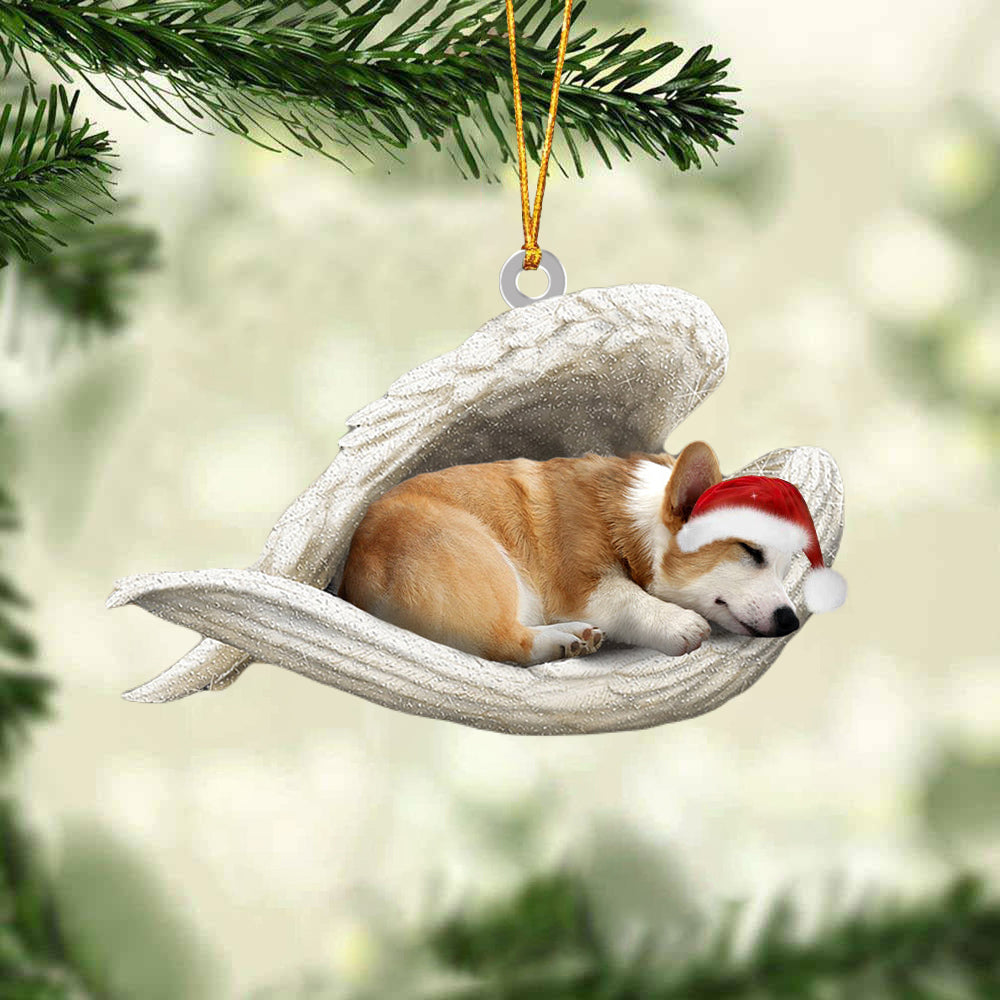 Corgi Sleeping Angel Christmas Ornament