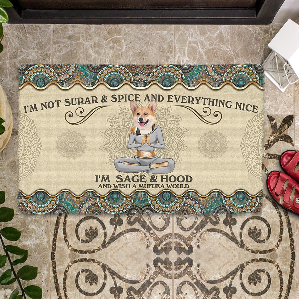 Wish A Mufuka Would-Corgi Doormat