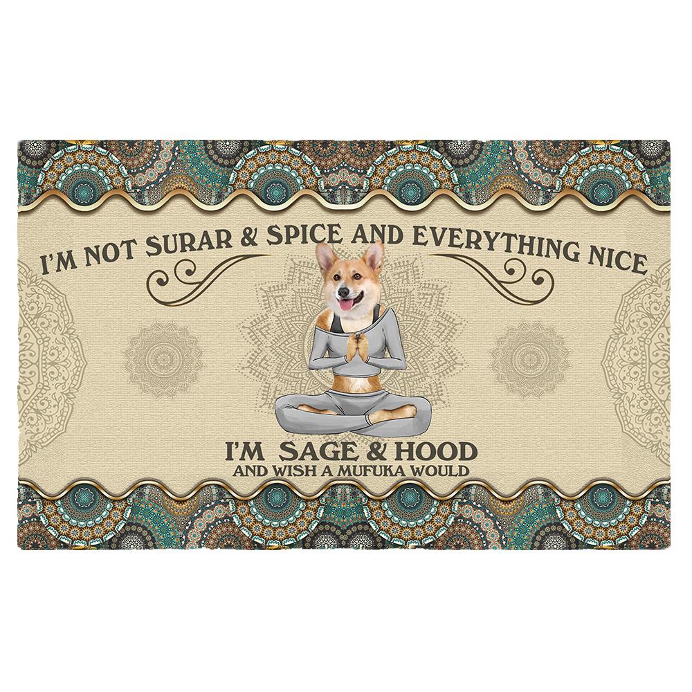 Wish A Mufuka Would-Corgi Doormat