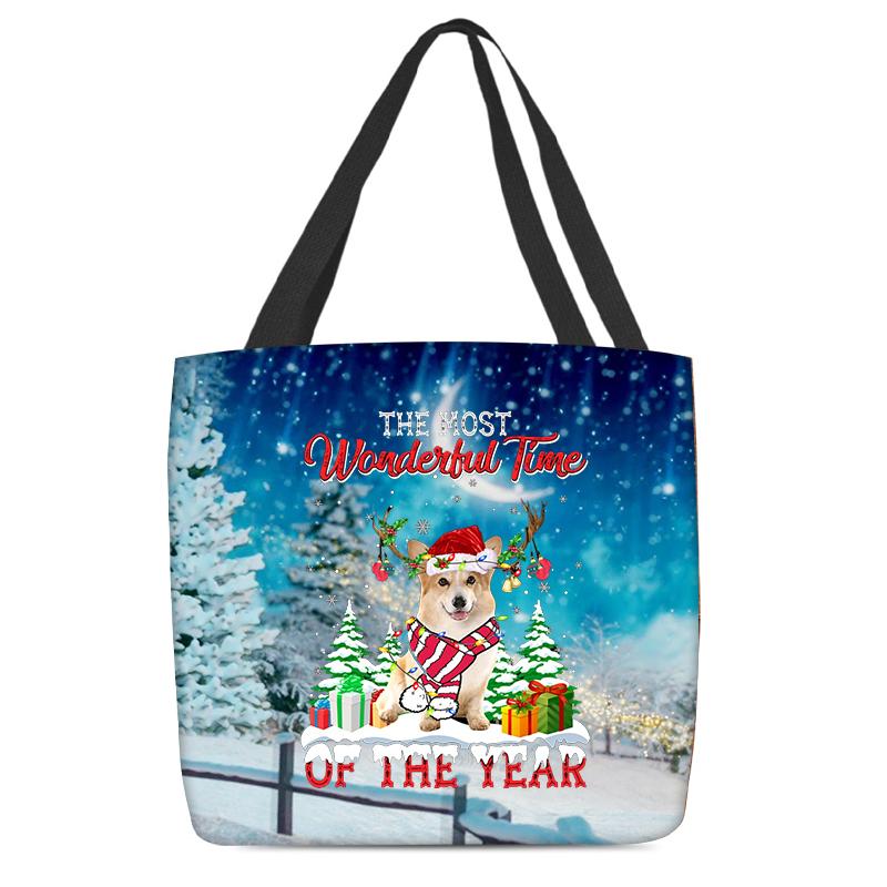 Corgi Christmas Tote Bag