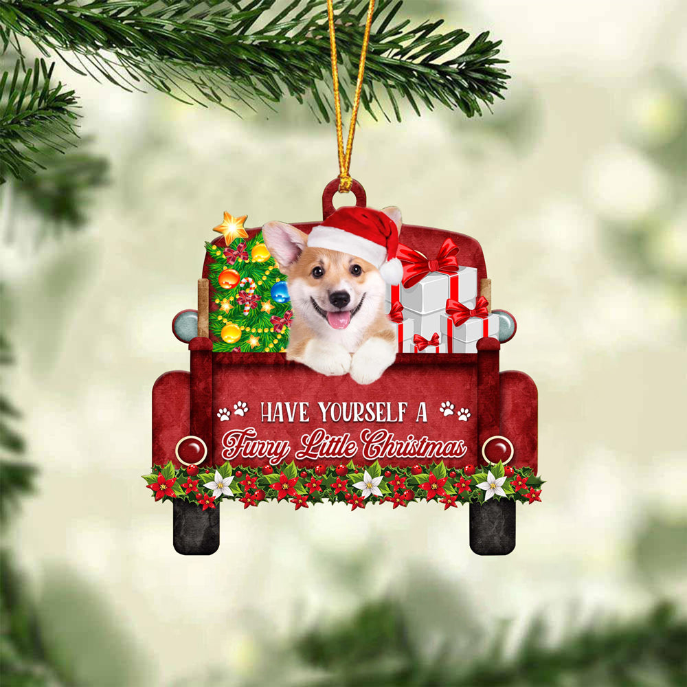 Corgi2 Have Yourself A Furry Little Christmas Ornament