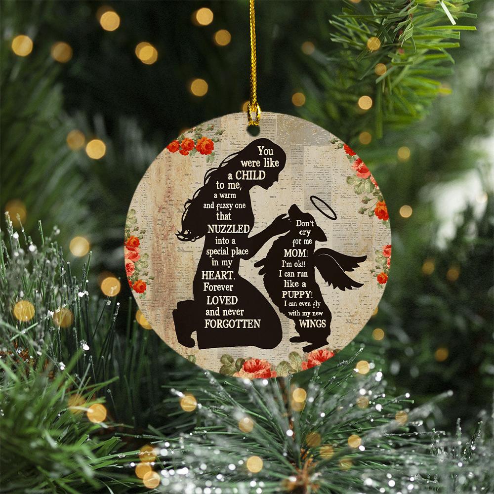 Corgi Angel Memorial Ornament