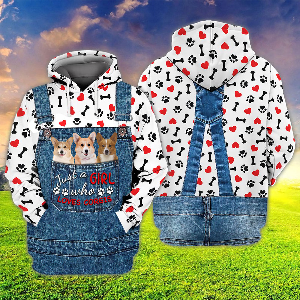 Just A Girl Who Loves Corgi Hoodie For Dog Lovers