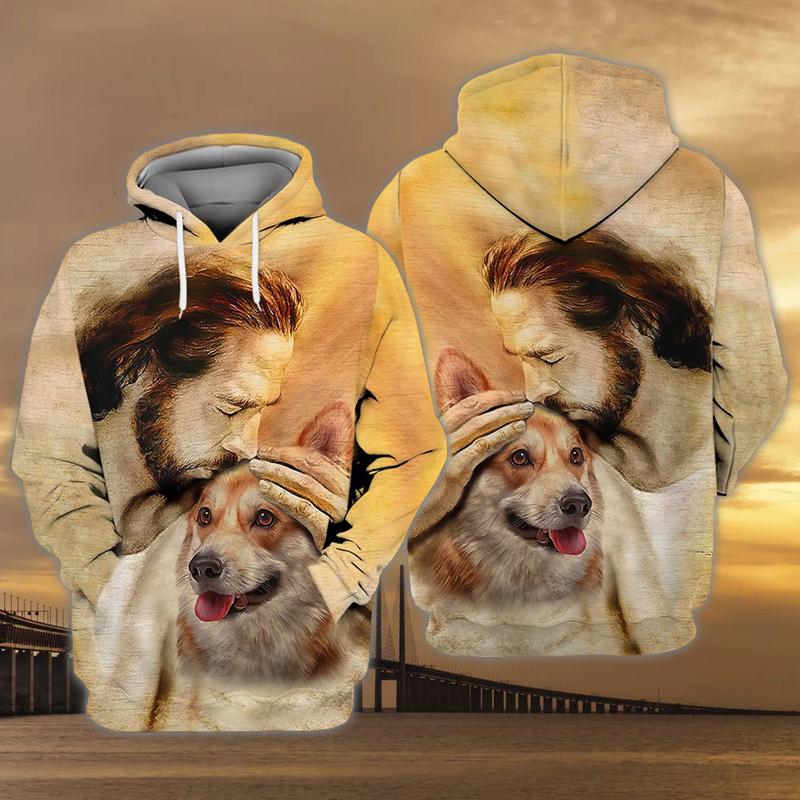 Corgi With God Unisex Hoodie