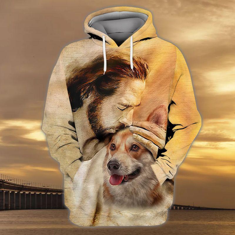 Corgi With God Unisex Hoodie